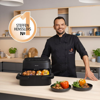 Philips Airfryer 1000 Series Flexible Basket - 7.1L Schwarz NA154/00