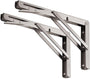 YUMORE Klappkonsole Schwerlast 500mm Edelstahl Regalträger 2er-Pack, dreieckige Bauform aus gebürstetem Edelstahl