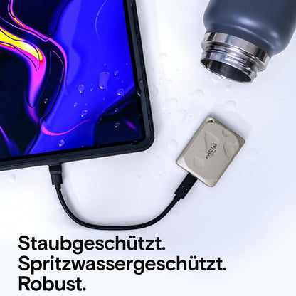 Crucial X9 Pro für Mac 4TB Externe SSD, USB-C 3.2, 1050 MB/s
