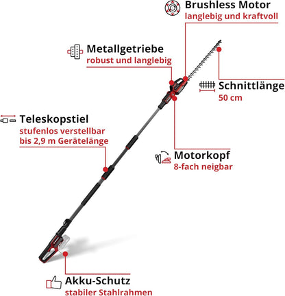Einhell Professional Akku-Teleskop-Heckenschere GP-HH 18/50 Li T BL Solo