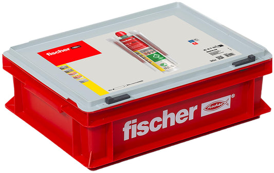 fischer Injektionsmörtel FIS V Zero 300 T: Beige Zweikomponenten-Kartuschen zum Verankern von Schwerlastbefestigungen in Beton/Mauerwerk.