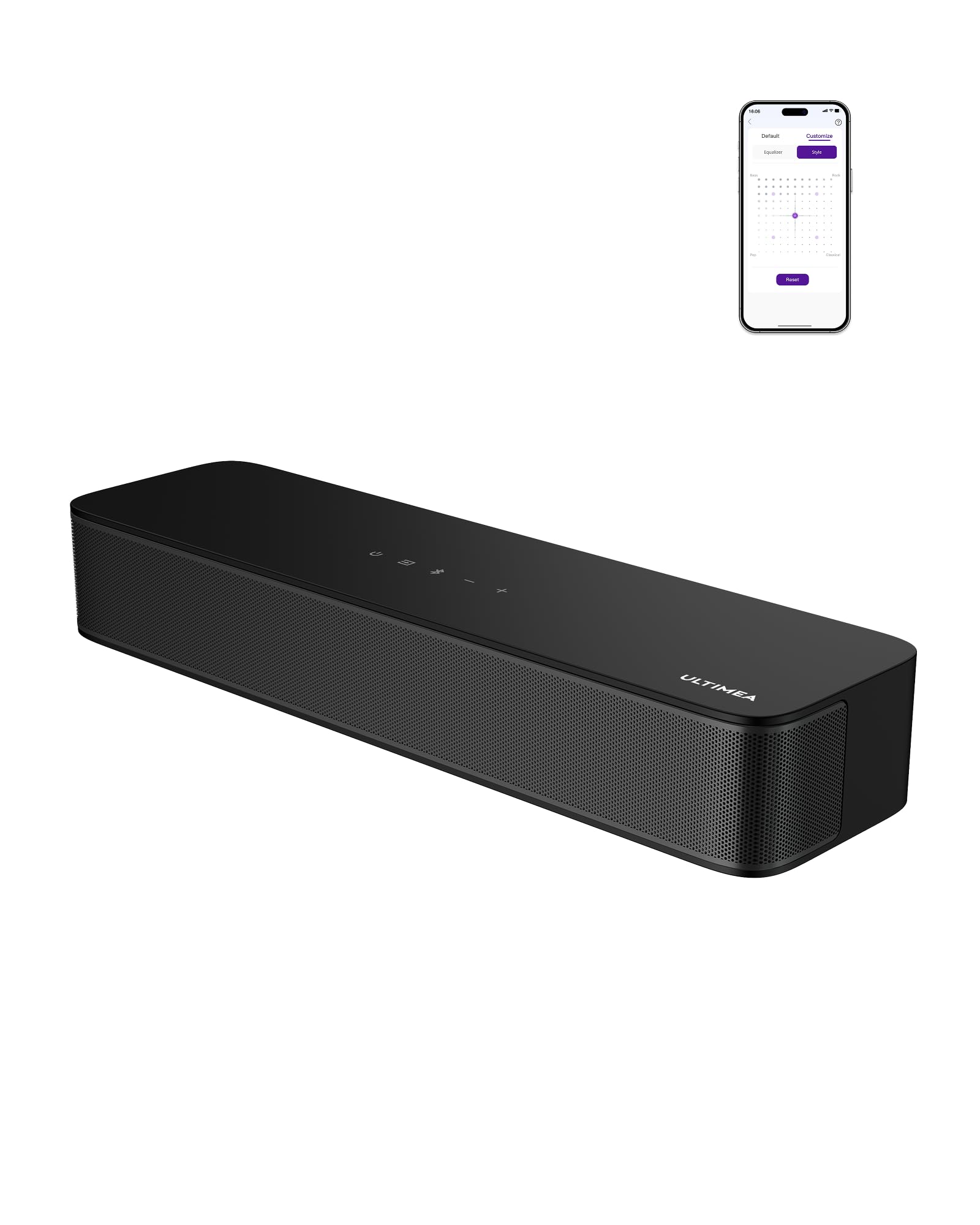 ULTIMEA Poseidon M20 Pro 2.1 Soundbar mit integriertem Subwoofer für TV, Musik und Gaming