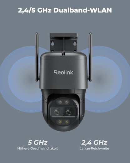 Reolink TrackMix WiFi 4K PTZ Überwachungskamera Aussen - Grau