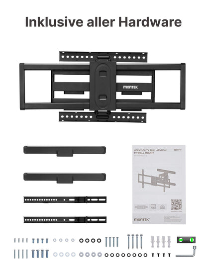 monTEK TV Wandhalterung – Schwenkbar, Neigbar, 43-95 Zoll bis 60kg