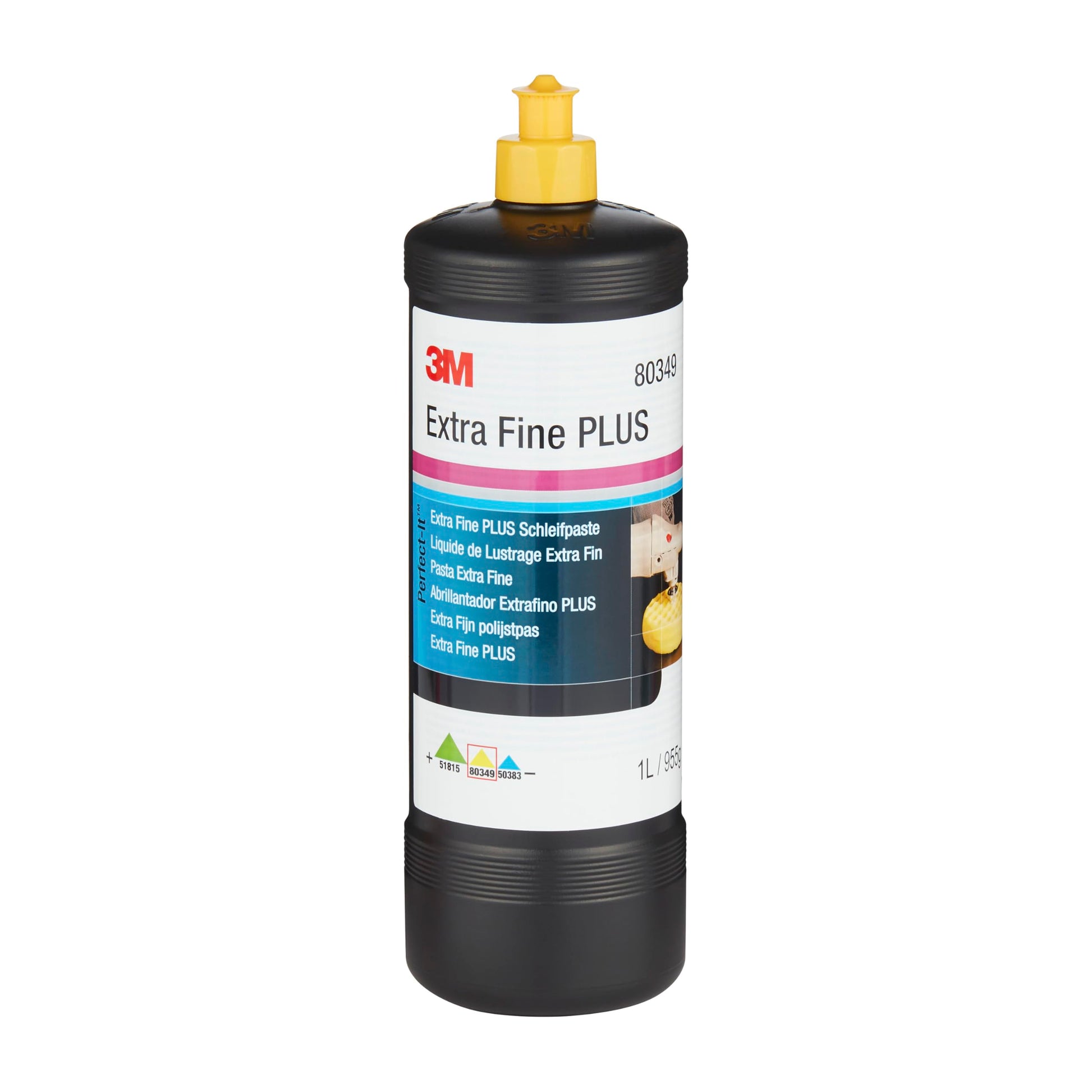 3M Perfect-It Extra Fine Plus Schleifpaste 80349, 1 Liter Flasche für die Lackaufbereitung