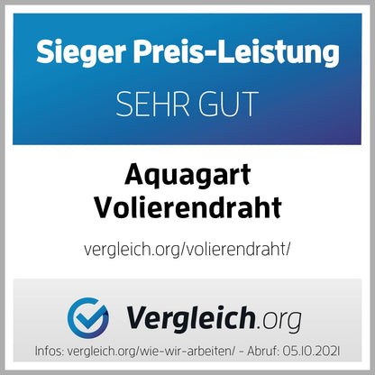 Aquagart Volierendraht verzinkt 19x19 mm - Hasendraht 100 cm