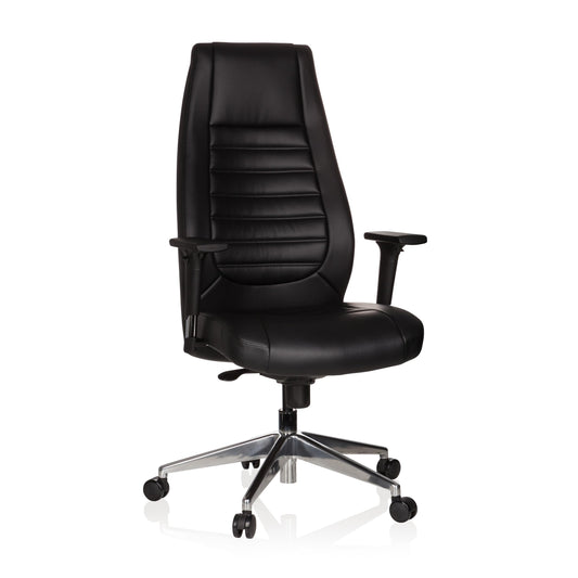 hjh OFFICE VITORO XXL Chefsessel – Kunstleder Schwarz. XXL-Kunstleder-Chefsessel bietet ergonomischen Sitzkomfort für Bürotätigkeiten.