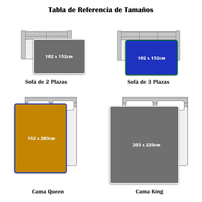 Bedding Aid Hundedecke Flauschig - 203x229cm Dunkelgrau/Hellgrau