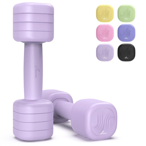 Sportneer Verstellbare Hanteln Set, 2er Kurzhanteln 1–2,5 kg mit TPU-Griff und Gewichtsscheiben