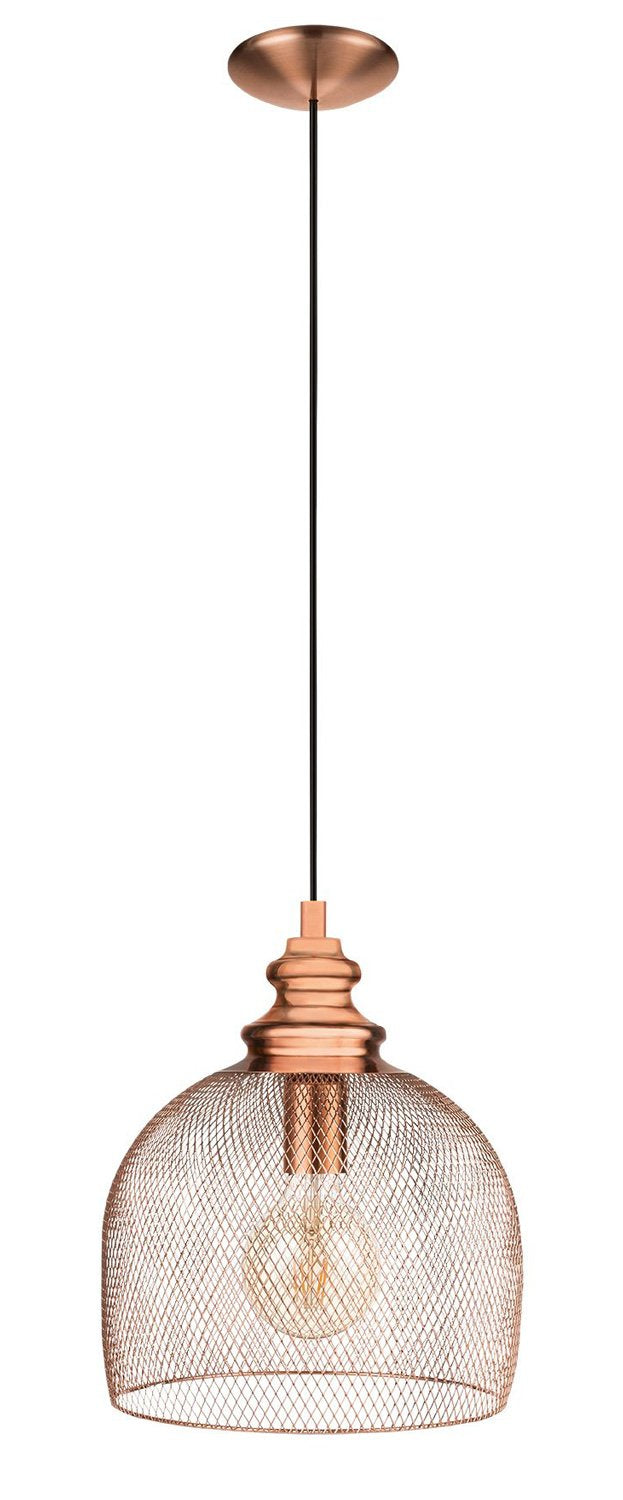EGLO Straiton Pendelleuchte, kupferfarbene Industriedesign-Leuchte. Sorgt für gerichtete Beleuchtung im Esszimmer.