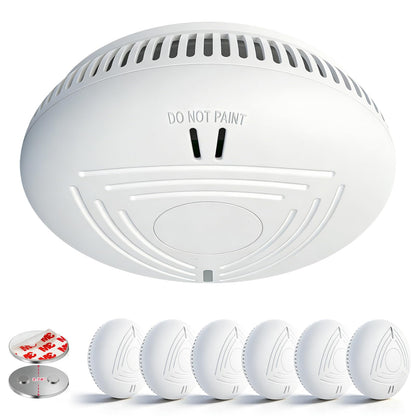 DAYTECH Rauchmelder 10 Jahre Batterie, 6er Set mit Magnethalterung, flammhemmendes ABS-Gehäuse