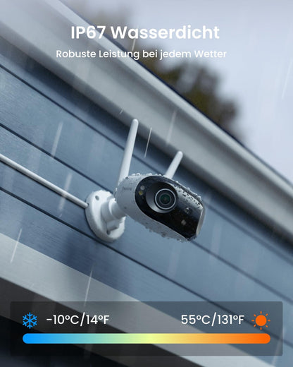 Reolink Elite WiFi 4K WLAN Überwachungskamera aussen, 180° Panorama