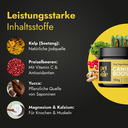 Petstile Canine Booster Grünlippmuschel-Extrakt Hund 150g Pulver