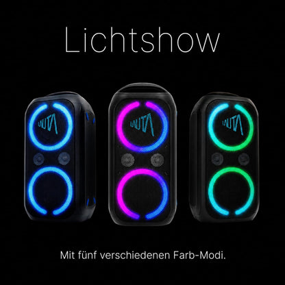 TechniSat LAUTA WUMMSBOX Bluetooth Partybox mit LED-Lichtshow