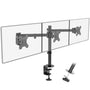 PUTORSEN Tischhalterung für 3 Monitore - 13"-27" Bildschirme: Dreifach-Monitorhalterung, schwarz, mit drei Schwenkarmen.