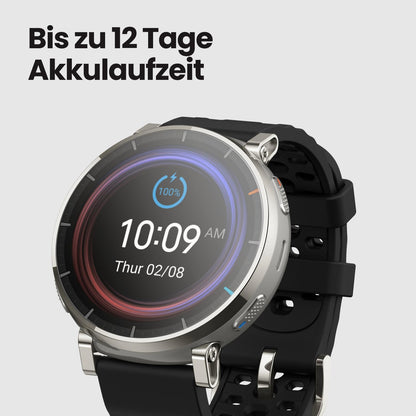 Amazfit Active 3 Premium 45mm GPS Lauf-Smartwatch mit AMOLED-Display