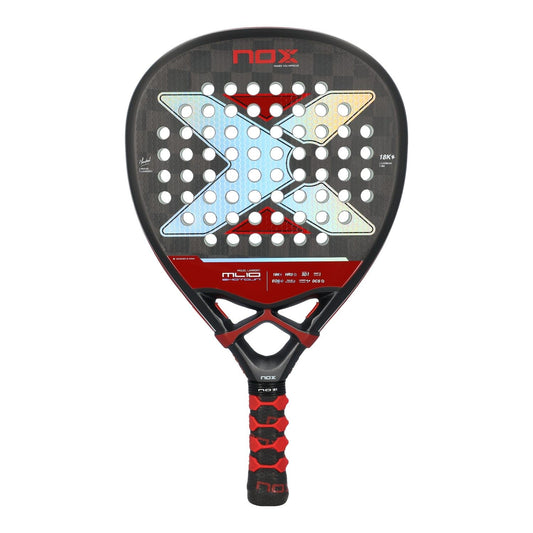 nox ML10 Shotgun Padelschläger - 18K Carbon Oberfläche. Tropfenförmiger Schläger für präzise Schläge im Padelspiel.