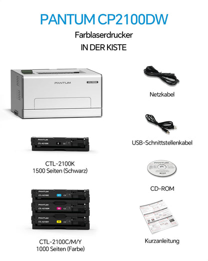 PANTUM CP2100DW Farblaserdrucker Duplex WLAN LAN USB