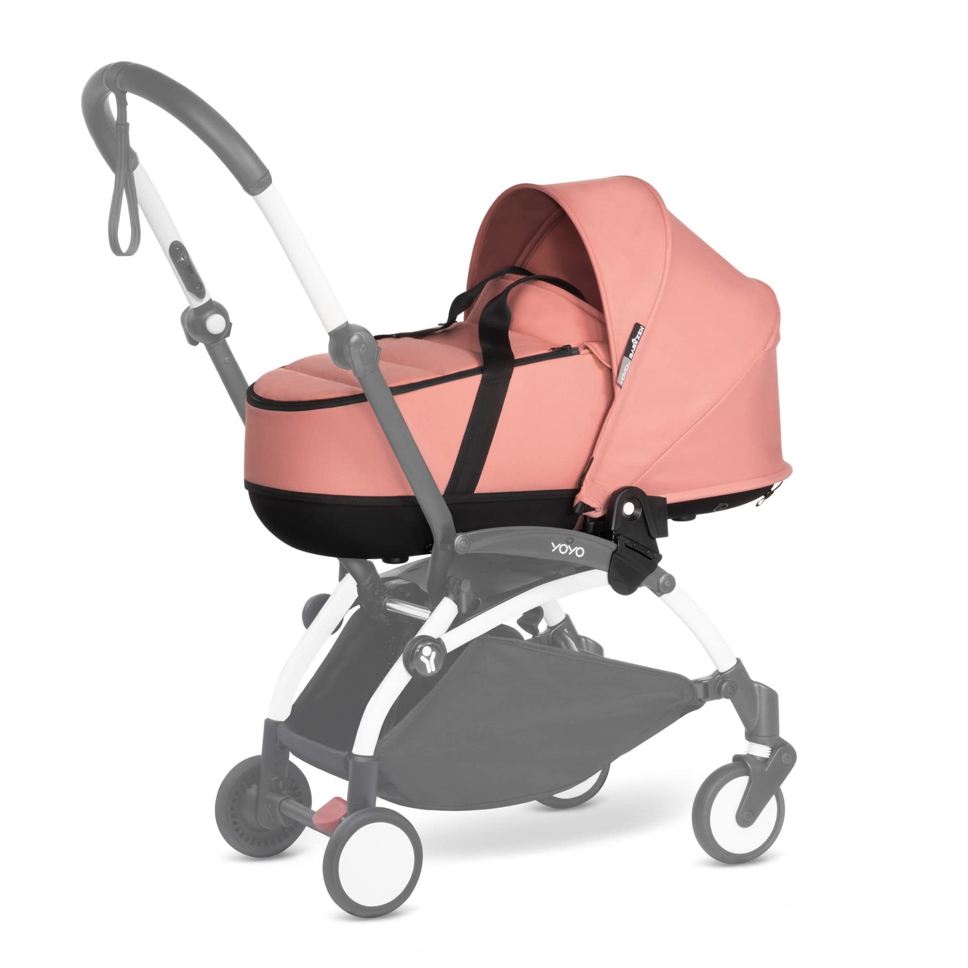 Babyzen YOYO 0+ Liegewanne Ginger, belüftet, mit dicker Doppelmatratze. Bietet Neugeborenen eine Liegefläche im Kinderwagen.