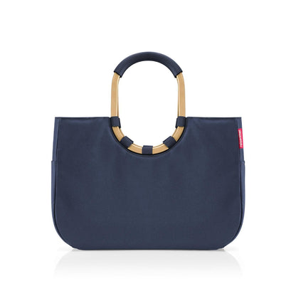 reisenthel loopshopper L midnight gold – Shopper aus recyceltem PET mit Rundgriff und Aluminiumrahmen