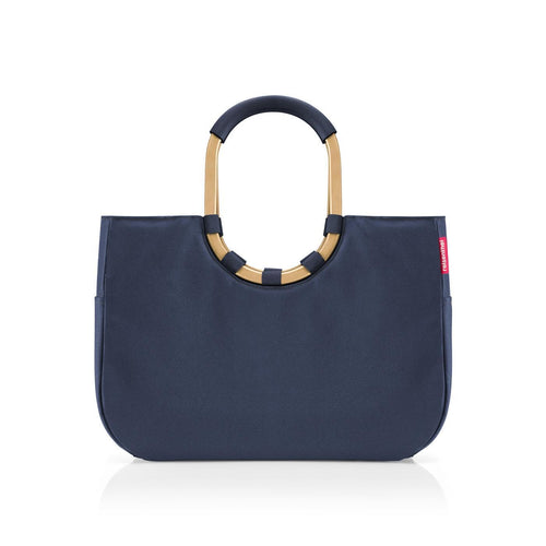 reisenthel loopshopper L midnight gold – Shopper aus recyceltem PET mit Rundgriff und Aluminiumrahmen