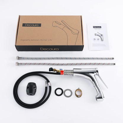 Decaura Waschtischarmatur Bad Einhebelmischer – ausziehbare Brause