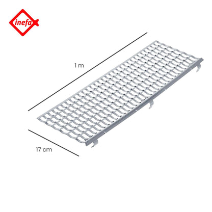 INEFA Laubfangstreifen-Set 30x Dachrinnen Laubschutz NW100-150 Grau