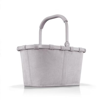 reisenthel carrybag cord grey – Einkaufskorb mit Aluminiumrahmen