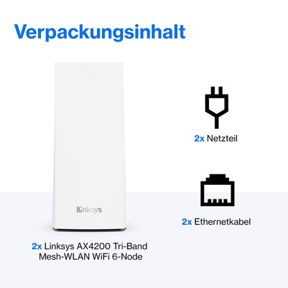 Linksys Velop MX8400 WLAN Mesh (2er) - AX4200