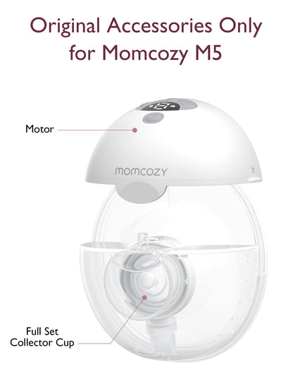 Momcozy M5 Ersatzset für Milchpumpe, 160 ml, Flansch 24 mm