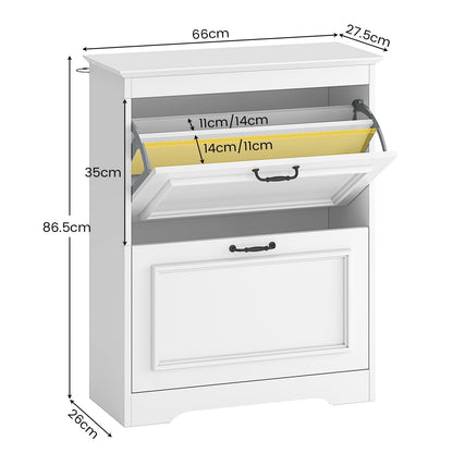 Brinlawb Schuhkipper 2 Klappen 8-12 Paar Schuhe – Weiss