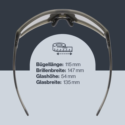 uvex skyryse Sportbrille smoke gray matt/gold mirror, one size