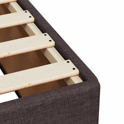 vidaXL Polsterbett Bettgestell 160x200cm - Dunkelbraun Stoff