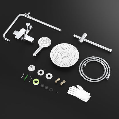 Rainsworth Duschsystem mit Regendusche – Chrom, 25 cm