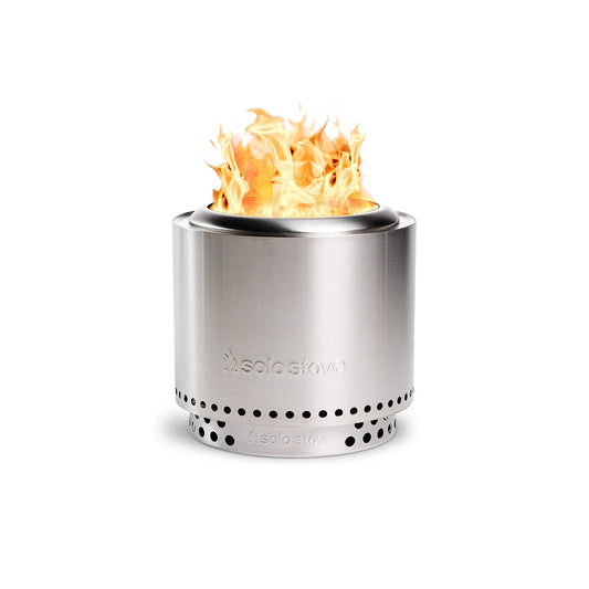 Solo Stove Ranger 1.0 Feuerschale, zylindrische Edelstahl-Feuerschale. Ermöglicht rauchfreies Verbrennen von Holz im Freien.