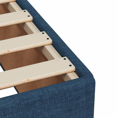 vidaXL Polsterbett Einzelbett - Stoff Blau 90x190cm