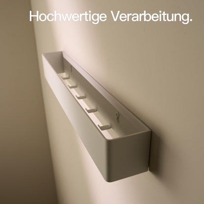 Designfabrik Hamburg Wandgarderobe mit versteckten Haken, Weiss, 57 cm
