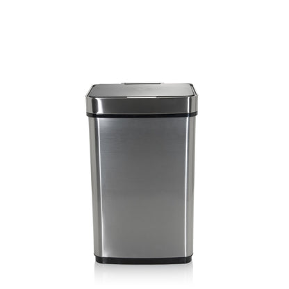 hjh OFFICE 830045 CLEAN IV Sensor Mülleimer 60L Edelstahl Silber