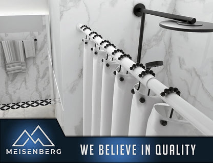 MEISENBERG Teleskop-Gardinenstange ohne Bohren, 260–310 cm, weiss