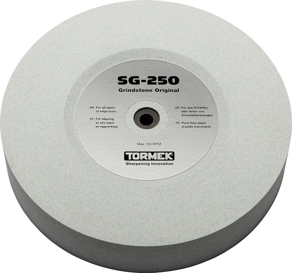 Tormek SG-250 Schleifstein – Original für Tormek Nassschleifer. Runder, grauer Schleifstein. Schärft Werkzeuge für Tormek Nassschleifer.