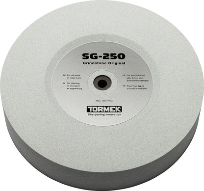 Tormek SG-250 Schleifstein – Original für Tormek Nassschleifer. Runder, grauer Schleifstein. Schärft Werkzeuge für Tormek Nassschleifer.