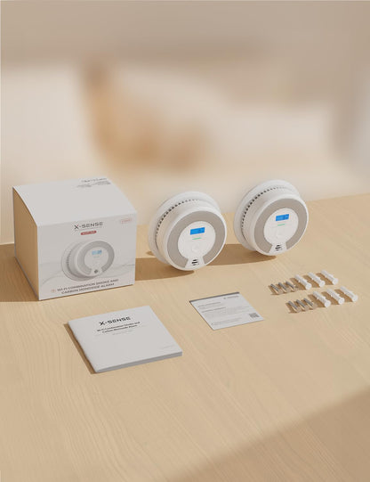 X-Sense SC07-WX WLAN-Rauch- und Kohlenmonoxidmelder, 2er-Set