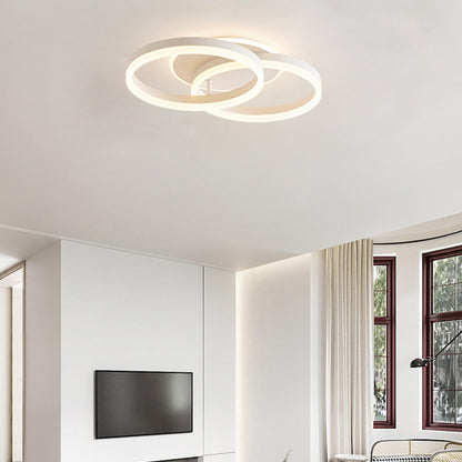 Amdelne Smart LED Deckenleuchte 2-Ringe dimmbar mit Fernbedienung