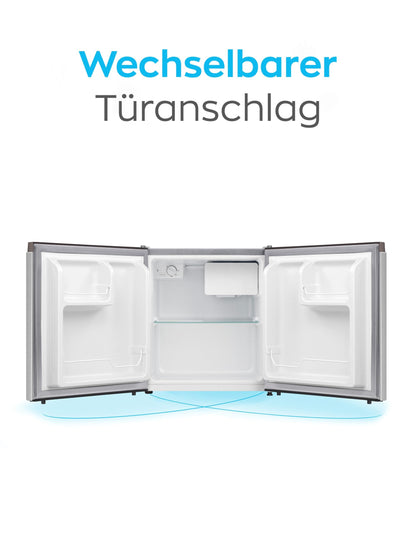 HEINRICHS Getränkekühlschrank 45L mit Kühlfach, leise - Silber