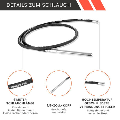 STREND PRO Betonrüttler elektrisch 2300 W – 4m Welle