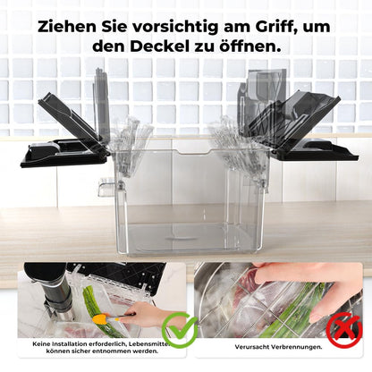 Universal Sous Vide Behälter Set 11L mit Rack & Deckel Polycarbonat
