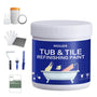 Mollor Badewannenlack weiss 1 kg, Fliesenfarbe Reparaturset mit Lackrolle und Härter