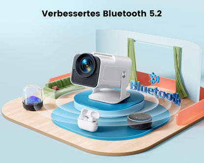 TOPTRO Mini Beamer 4K Full HD Projektor – Auto Keystone