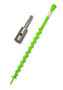 WERHE Erdbohrer-Set Ø40mm 80cm mit SDS Plus Adapter für Bohrmaschinen, Stahl mit Hartmetallklingen