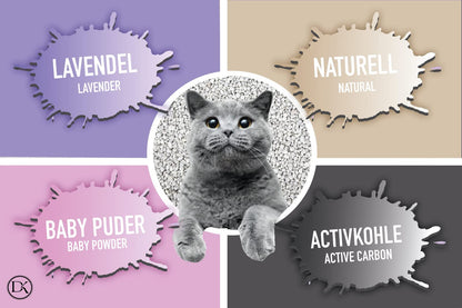 BentoKitty Katzenstreu klumpend Babypuderduft Bentonit 30L 3er Pack